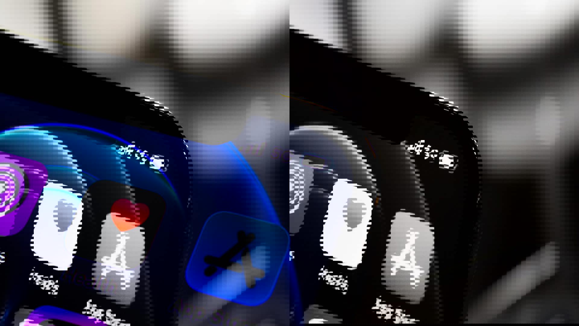 Mobile Phone Displaying Apps